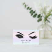 Eyelash Brow Microblade. QR CODE Logo Silver Ombre Visitekaartje (Staand voorkant)