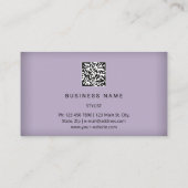 Eyelash Brow Microblade QR Logo Paars Gold Visitekaartje (Achterkant)