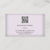 Eyelash Brow Microblade QR Logo rokergrijs poeder Visitekaartje (Achterkant)