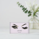 Eyelash Brow Microblade QR Logo rokergrijs poeder Visitekaartje (Staand voorkant)