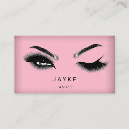 Eyelash Brow Microblade QR Logo Roze Visitekaartje