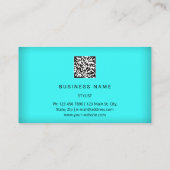 Eyelash Brow Microblade QR Logo Tiffanie Aqua Gold Visitekaartje (Achterkant)