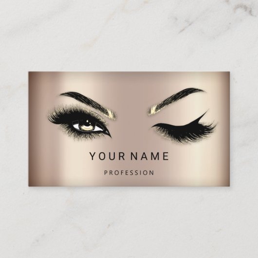 Eyelash Brows Microblade Hair QRCODE Logo Roos Visitekaartje (Voorkant)