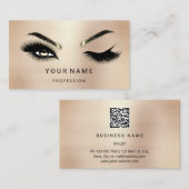 Eyelash Brows Microblade. QR CODE Logo Blush Visitekaartje (Voorkant / Achterkant)