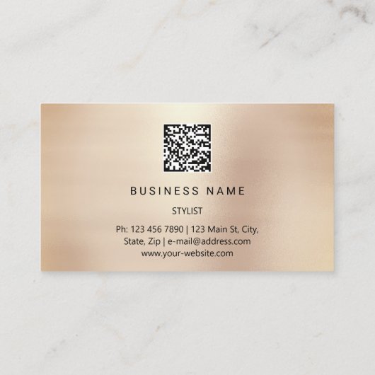 Eyelash Brows Microblade. QR CODE Logo Blush Visitekaartje (Achterkant)