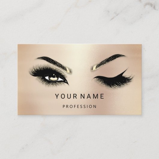 Eyelash Brows Microblade. QR CODE Logo Blush Visitekaartje (Voorkant)