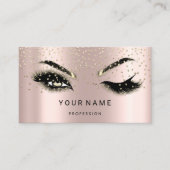 Eyelash Brows Microblade. QR CODE Logo Confetti Visitekaartje (Voorkant)