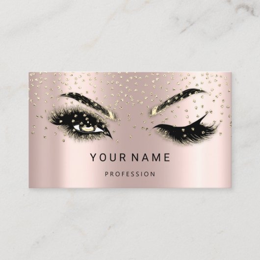 Eyelash Brows Microblade. QR CODE Logo Confetti Visitekaartje (Voorkant)