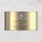 Eyelash Brows Microblade. QR CODE Logo Faux Gold Visitekaartje (Achterkant)