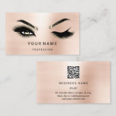 Eyelash Brows Microblade. QR CODE Logo Roos Visitekaartje (Voorkant / Achterkant)