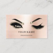 Eyelash Brows Microblade. QR CODE Logo Roos Visitekaartje (Voorkant)