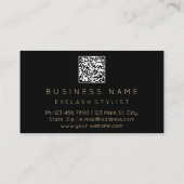 Eyelash Brows Microblade QRCODE Gold Black Visitekaartje (Achterkant)