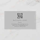 Eyelash Brows Microblading QRCODE Logo Gold Grey Visitekaartje (Achterkant)