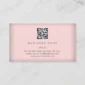 Eyelash Brows Microblading QRCODE Logo Gold Pink Visitekaartje (Achterkant)