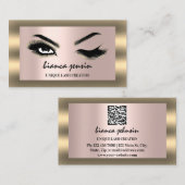 Eyelash Brows Microblading QRCODE Logo omlijst Roo Visitekaartje (Voorkant / Achterkant)