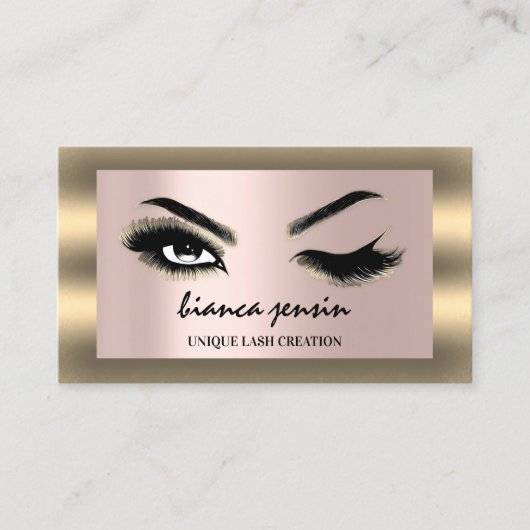 Eyelash Brows Microblading QRCODE Logo omlijst Roo Visitekaartje (Voorkant)