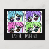Eyelash DIVA - "LASH OUT!" Briefkaart (Voorkant)