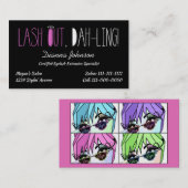 "Eyelash Divas" Lash Out, Dah-ling! Visitekaartje (Voorkant / Achterkant)