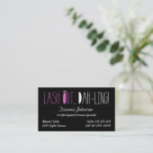 "Eyelash Divas" Lash Out, Dah-ling! Visitekaartje (Staand voorkant)