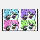 Eyelash Divas Rechthoekige Sticker (Voorkant)