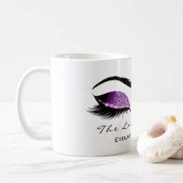 Eyelash ExAttentie Beauty Magenta Paarse Glitter Koffiemok