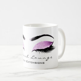 Eyelash ExAttentie Beauty Magenta Roze Glitter Koffiemok