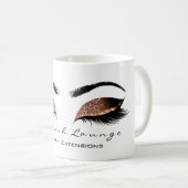 Eyelash ExAttentie Beauty Studio Coffe Glitter Koffiemok (Voorkant rechts)