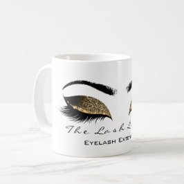 Eyelash ExAttentie Beauty Studio Honey Gold Glitte Koffiemok