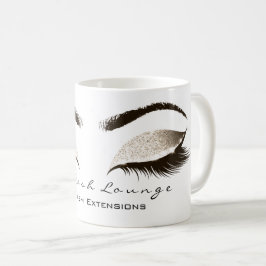 Eyelash ExAttentie Beauty Studio Ivory Lux Glitter Koffiemok