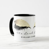 Eyelash ExAttentie Beauty Studio White Gold Glitte Mok (Voorkant links)