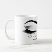Eyelash ExAttentie Beauty Studio White Grey Glitte Koffiemok (Links)