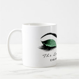 Eyelash Exention Beauty Studio Cali Green Glitter Koffiemok