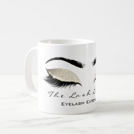 Eyelash Exention Beauty Studio Ivory Glitter Koffiemok