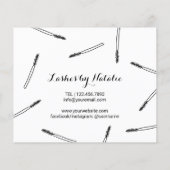 Eyelash Extension Aftercare Handgetekende minimali Flyer (Achterkant)