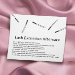 Eyelash Extension Aftercare Handgetekende minimali Flyer<br><div class="desc">Met de hand getrokken minimalistische Eyelash Extension Aftercare Cards.</div>