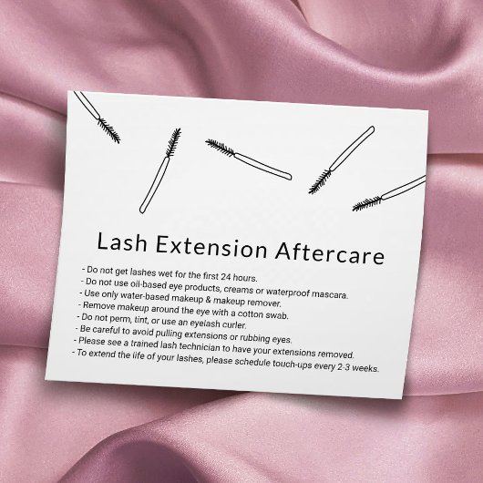 Eyelash Extension Aftercare Handgetekende minimali Flyer