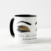 Eyelash Extension Beauty Makeup Gold Glitter Mok (Voorkant links)