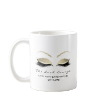 Eyelash Extension Beauty Studio Gold Glitter Glam