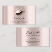 Eyelash Extension Brows Makeup Artist Luxury Roos Visitekaartje (Voorkant / Achterkant)