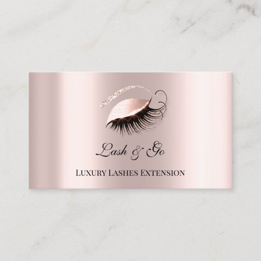 Eyelash Extension Brows Makeup Artist Luxury Roos Visitekaartje (Voorkant)