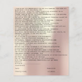 EYELASH EXTENSION CONSENT, RELEASE AND WAIVER Drip Flyer (Achterkant)