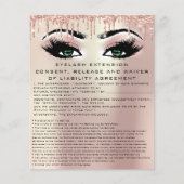 EYELASH EXTENSION CONSENT, RELEASE AND WAIVER Drip Flyer (Voorkant)