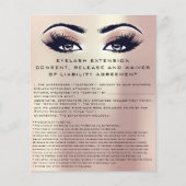 EYELASH EXTENSION CONSENT, RELEASE AND WAIVER Roos Flyer (Voorkant)