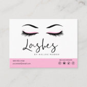 Eyelash Extension Instructions Nazorg Lash Logo Visitekaartje (Voorkant)