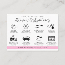 Eyelash Extension Instructions Nazorg Lash Logo Visitekaartje