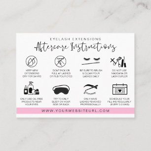 Eyelash Extension Instructions Nazorg Lash Logo Visitekaartje