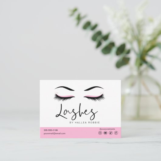 Eyelash Extension Instructions Nazorg Lash Logo Visitekaartje (Staand voorkant)
