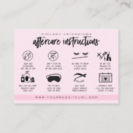 Eyelash Extension Instructions Nazorg Lash Logo Visitekaartje