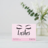 Eyelash Extension Instructions Nazorg Lash Logo Visitekaartje (Staand voorkant)