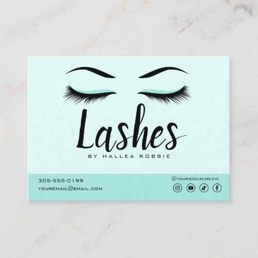 Eyelash Extension Instructions Nazorg Lash Logo Visitekaartje (Voorkant)